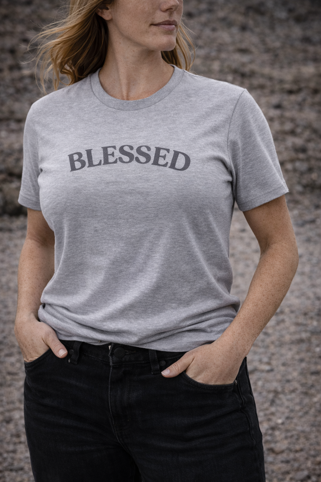 "Blessed" Make ’Em Notice Women’s Fitted T–SX