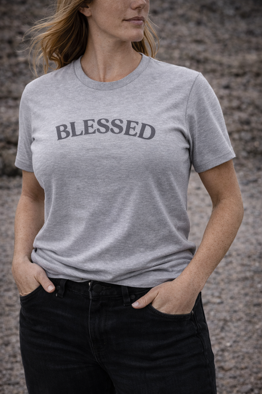 "Blessed" Make ’Em Notice Women’s Fitted T–SX