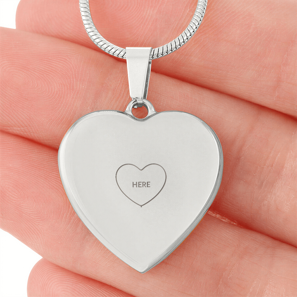 HERE — Engraved Heart Necklace